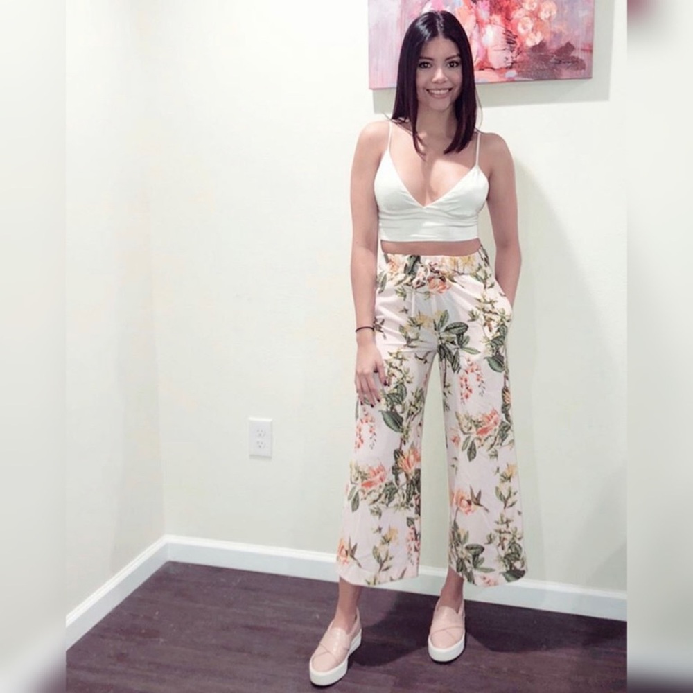 H&M Floral Palazzo Pants